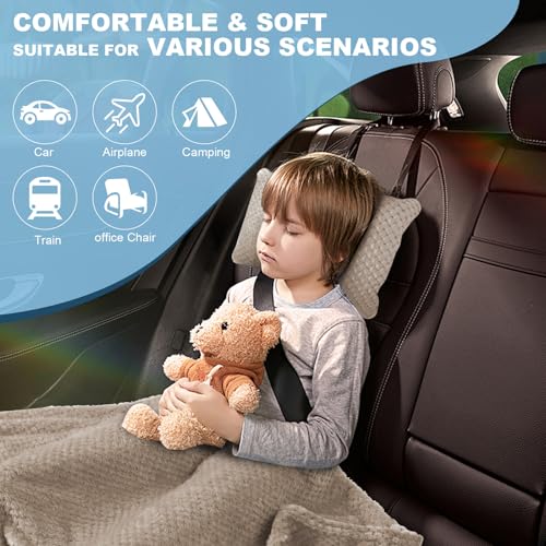 Travel Blanket Airplane Compact with Bag, Travel Essentials 3 in 1 Packable Airplane Blanket, Travel Pillow and Blanket Set, Inflatable Pillow, Luggage Sleeve & Backpack Clip (Camel) - color: Camel