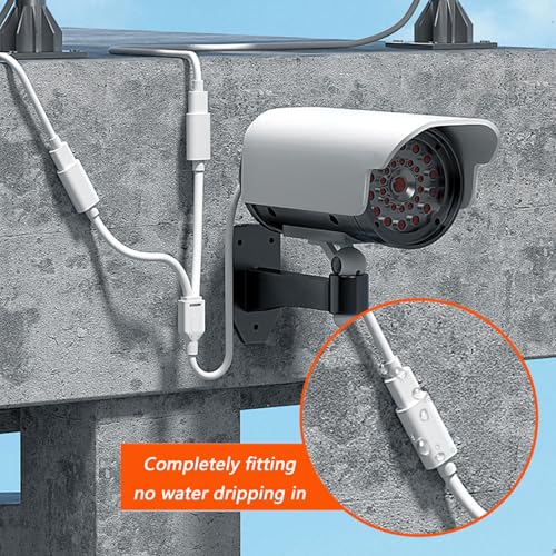 Type C Splitter Cable for Solar Security Camera – 5v / 2a Fast Charging, Weatherproof PVC Double Board Connector, Outdoor Camera Power Cable
