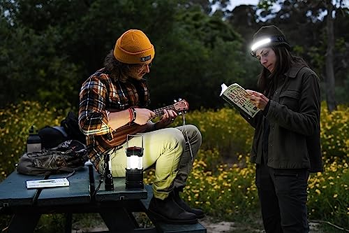 Night Buddy LED Headlamp Rechargeable Flashlight for Adults Camping Essentials Backpacking Lights 4X Brighter Other Headlight Headband Lamp 5 Light Modes Hiking Gear Must Haves (Headlamp + Lantern) - color: Headlamp + Lantern