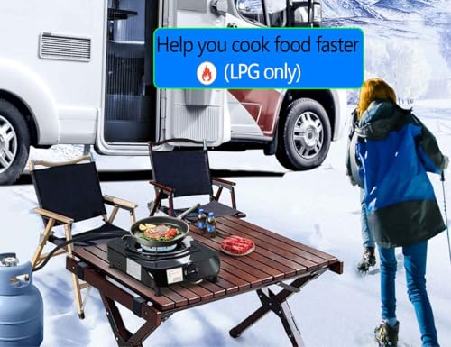 Horynar Single Burner Propane Stove Auto Ignition with CSA LPG Hose | 13000 BTU Unique Body Integrated Design Propane Gas Stove Single Propane Burner for Emergency,Outdoor