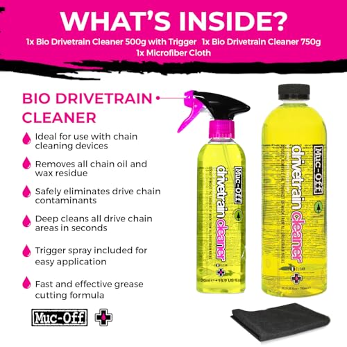 Muc-Off Drivetrain Cleaner & Degreaser Spray - size: 21.14 Fl Oz (Pack of 2)