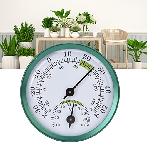 Walfront 2 in 1 Temperature Humidity Meter Portable Round Dial Hygrometer Thermometer Tester Kitchen Office Greenhouse Indoor Outdoor