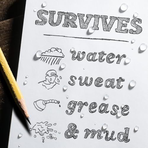 Rite in the Rain Weatherproof Side Spiral Notebook, 4.625" x 7", Yellow Cover, Transit Pattern (No. 303) - color: Yellow, size: 1 Pack, style: Transit