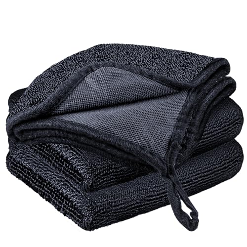 3 PCS Shiny Bath Drying Towel, Super Absorbent Bath Drying Towels Microfiber Cleaning Cloths for Shower Cars House Kitchen Camping, 15.75 x 11.8 Inch