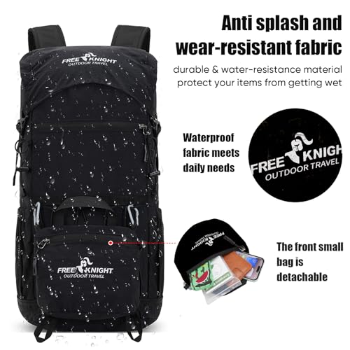Bseash 30L Lightweight Hiking Backpack, Black | Waterproof, Outdoor Sport Travel Bag Daypack, For Cycling Climbing Skiing - color: Black