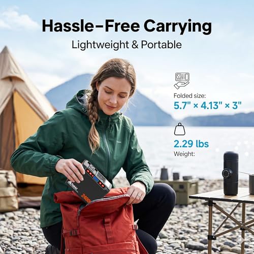 Takki 88.8Wh Portable Power Station, 120W Peak, 110V AC Outlet for Camping - color: Orange