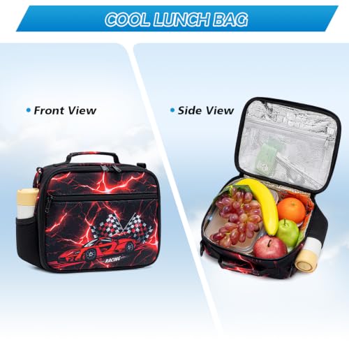 DIGOBAY Insulated Lunch Box for Kids Boys Waterproof Leakproof Lunch Bag - color: CAR