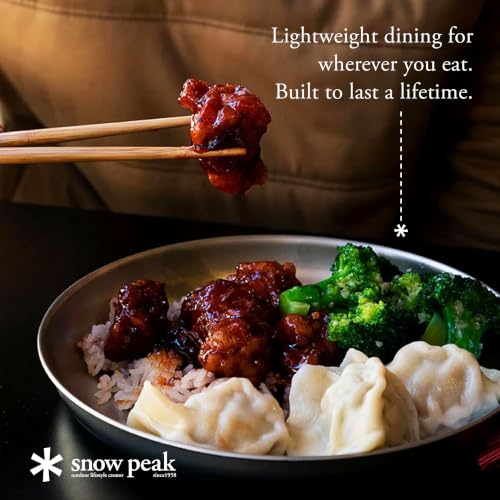 Snow Peak Titanium Camping Plate for Backpacking & Outdoor Dining