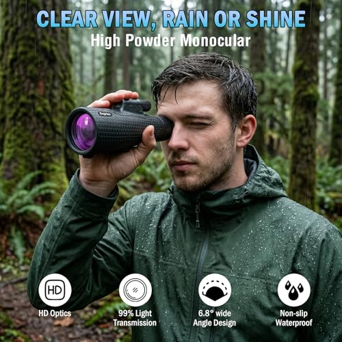15x55 Monocular Telescope for Adults with Tripod and Phone Adapter - size: 15x55