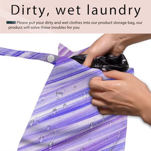 Wet Bag, 4Pcs Wet Dry Bag Set, Reusable Waterproof Bags with Purple Diagonal, Bow, Heart & Blue Diamond Lattice Prints for Women, Suitable for Beach Trips & Daily Organizing - color: Stripe & Bow & Heart & Plaid