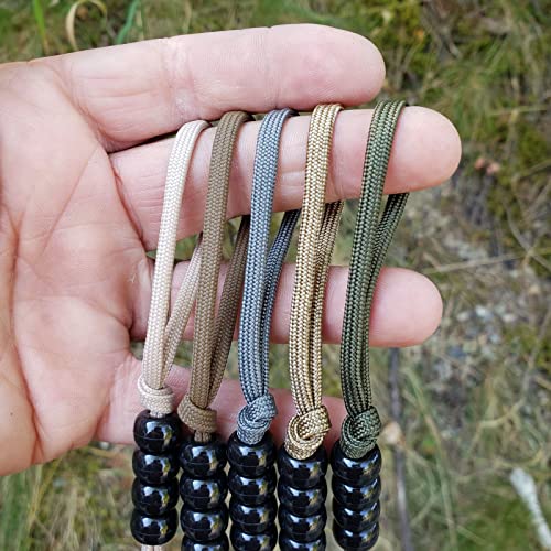 Pace Count Beads/Army Ranger Beads/Distance Counter for Your Land Navigation Kit - Trail Counter Hiking Beads for Compass Land Navigation as Part of an Orienteering Kit - color: Black