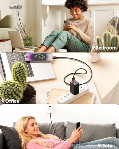 3ft USB C Cable, 3 Pack USB A to USB C Cable for iPhone 16 15, Nylon Braided Type C Charger Cord Fast Charging for Samsung Galaxy S25 S24 S23 S22 Ultra, Pixel 10 9 - size: 3 FT