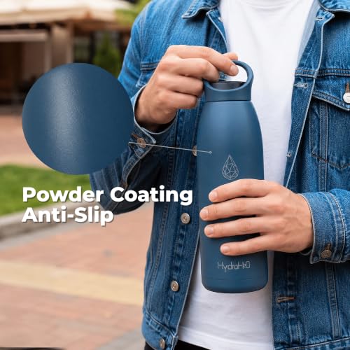 32oz Insulated Stainless Steel Water Bottle with Handle, Double Wall BPA-Free Metal Water Bottle, Leakproof, Keeps Cold 24H & Hot 12H, Ideal for Gym, Office, Hiking, Blue - color: Blue