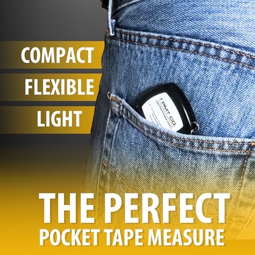 Perfect Tape Measure - Pocket Precision Circumference and Diameter Tape Measure and Layout Pocket Tool in Metric and Imperial - 1/4" Width x 6.6ft / 2m Length Blade