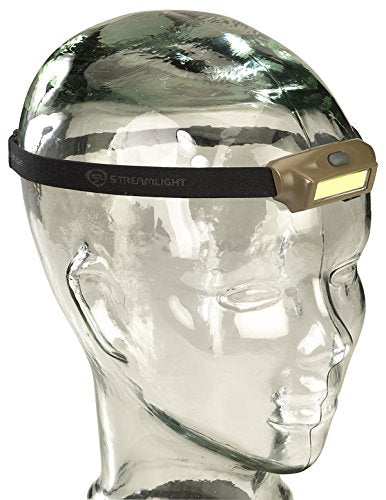 Streamlight 61706 Bandit 180-Lumen Red LED Headlamp, Coyote | 180 lumens; USB rechargeable capable; elastic head strap; carry clip; multi-mode lighting; IPX-rated water resistant