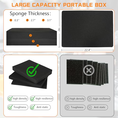 23 Inch Carrying Storage Case - size: Inner：22.5''X 16''X 8.3''