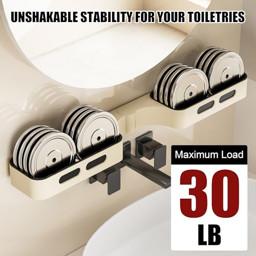 Adhesive Corner Shower Caddy Organizer 2 Pack with Adjustable Angles | No Drill Adhesive Shower Shelves, Durable & Rustproof, Bathroom Caddy for Storage, Wall Mount Soap & Shampoo Holder Plastic