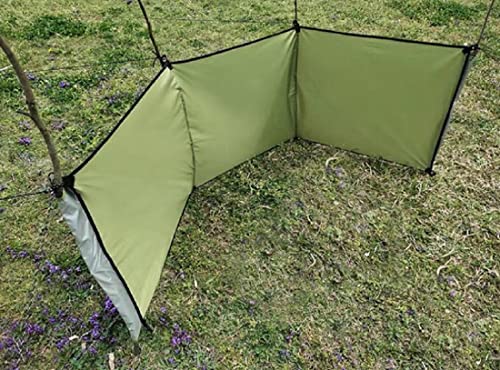 WANLIAN Windbreaks Stove Windscreen (No Included Poles) | Camping Beach Windshield Shelter,Backpack Portable Picnic Screen,Sunshade Screen,Outdoor Caravan Privacy Shield,forBBQ Picnic
