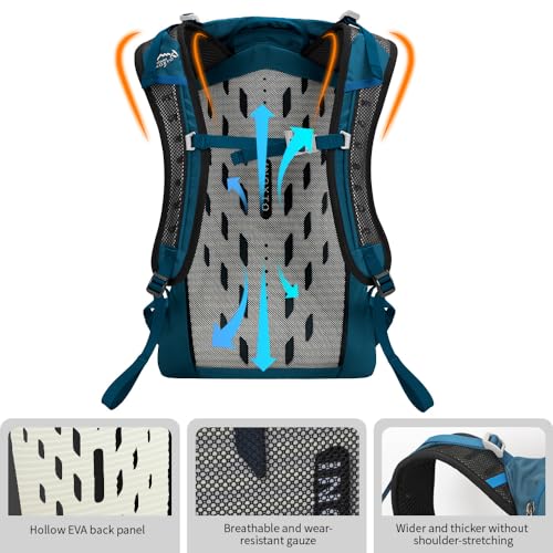 IX INOXTO Hiking Hydration Backpack with 2L/3L Water Bladder for Women and Men18L/25L Water Backpack for Hiking, Cycling, Climbing, Camping - style: Blue-3L Water Bladder