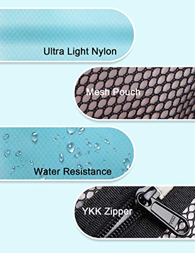 Small Travel Toiletry Bag for Men, Dopp Kit Mens, Zipper Pouch for Travel - color: Grey/Sky Blue