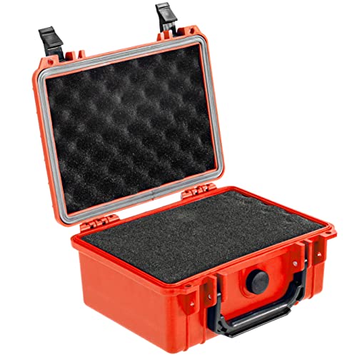 Eylar Protective Camera Hard Case Water & Shock Proof w/Foam, TSA Standards 9.12 inch 7.56 inch 4.37 inch (Red) - color: Red