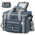 Maelstrom 30/40 Can Soft Cooler Bag, Leakproof Insulated Ice Chest | 24h Cold (With Ice), 5-Layer Insulation, Multi-Pockets ,Lightweight,Perfect For Camping, Beach, Hiking, Kayaking, Road Trips - color: 6.Blue with lid, size: 30 Can