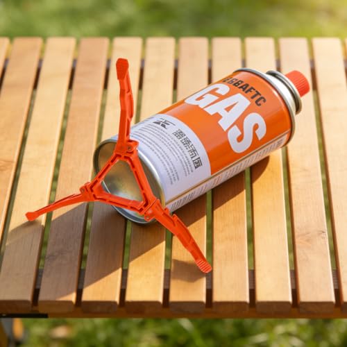 Foldable Fuel Canister Stand, ABS, Fits Most Camping Stove Canisters