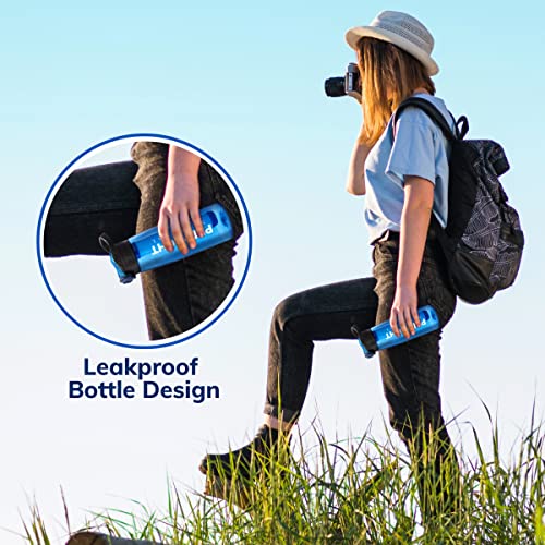 Survival - 4-Stage Water Filter Bottle, BPA-Free Water Bottle for Survival Gear, Camping, and Travel, Black - color: Black