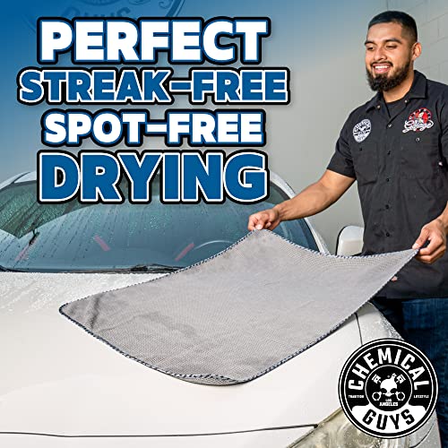 Chemical Guys, Waffle Weave Gray Matter Microfiber Drying Towel, 25 x 36 in | Waffle-weave towel with soft-banded edges soaks up sheeting water for a fast, scratch-free dry on paint and glass. - color: Gray, size: 25"x 36"