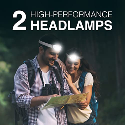 Energizer LED Headlamp PRO (2-Pack), IPX4 Water Resistant Headlamps, High-Performance Head Ligh & Potable Aqua Water Purification Tablets with PA Plus, Portable and Effective Solution for Camping