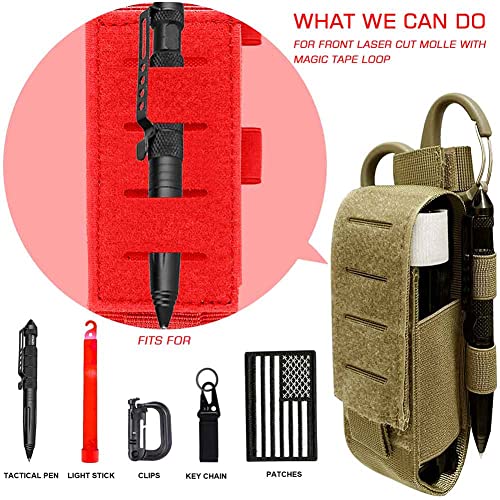 Upgrade Laser Cut 1000D Molle Torniquet Pouch, Tactical Medical Tourniquet Pouch Holster - color: Pouch Only-TAN