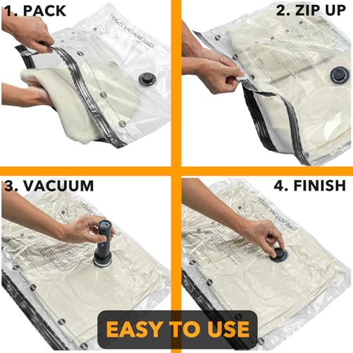 SpaceAid Travel Vacuum Bags for Luggage with Electric Pump, 21 Pack Vacuum Seal Bags for Clothing Travel, Space Saver Compression Bag for Backpack and Suitcase - size: 21 Combo Travel Size