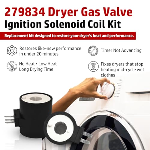 279834 Dryer Gas Valve Ignition Solenoid Coil Kit 694540