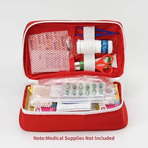 Portable Empty First Aid Kit Bag, Travel Medicine Pouch, Small Medical Bag (2 Pieces Blue) - color: 2 Pieces Blue