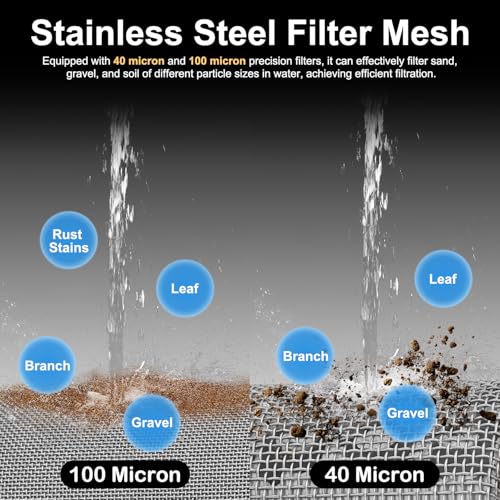 Garden Hose Filter Attachment with 100 Mesh and 40 Mesh Stainless Steel Screen,Brass Filter Pressure Washer Inlet for RV Camping Car Wash Rainwater Filtration (with Cap) - color: with cap
