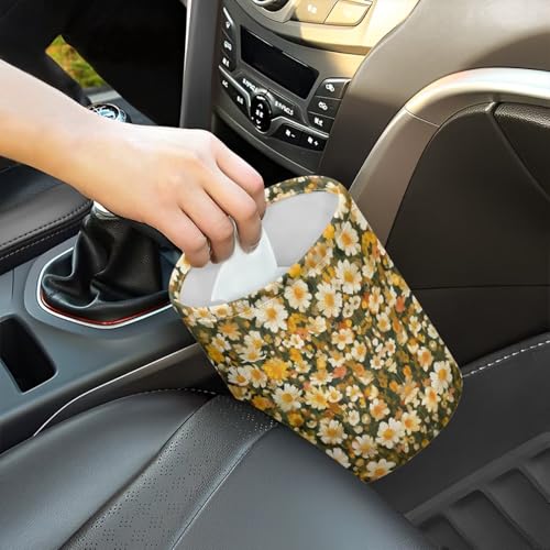 Black Cat Maple Leaf Pumpkin Car Front Seat Can Leak Proof Front Seat Back Seat Garbage Container Bag Kitchen Rubbish Bin Fashion Vehicle Organization Bin, Easy to Use - color: Black Cat Maple Leaf Pumpkin