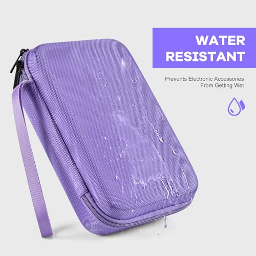 Hard Travel Electronic Organizer Case for MacBook Power Adapter Chargers Cables Power Bank Apple Magic Mouse Apple Pencil USB Flash Disk SD Card Hard Drive Waterproof Shockproof Accessories Bag Case - color: Purple - 2