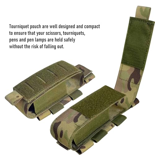 Upgrade Laser Cut 1000D Molle Torniquet Pouch, Tactical Medical Tourniquet Pouch Holster - color: 2PCS- CP