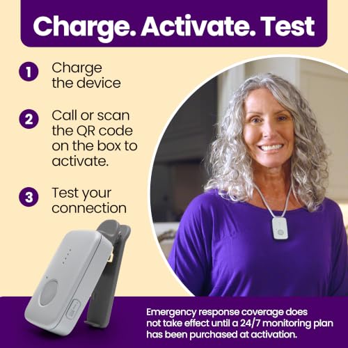 Medical Guardian MGMini Medical Alert Device for Seniors | Subscription Required | SOS Button, Emergency Location Assistance, 24/7 Monitoring | Pearl - color: Pearl