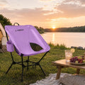 Purple Ultralight Camping Chair for Adults, 350 lb Capacity - color: Purple