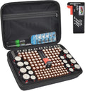 PAIYULE Battery Organizer Storage Case Box with Tester Checker, 220+ Batteries Holder Bag fits for AA AAA AAAA 9V C D Home Garage Container (Fits 220+ Batteries)