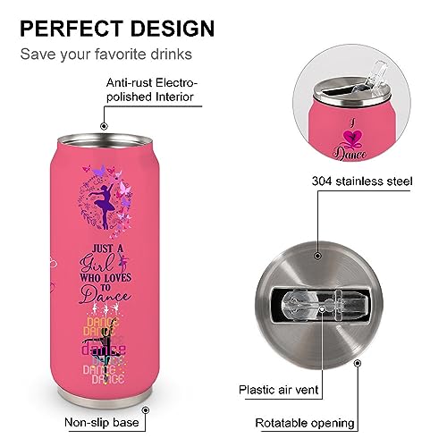 Dance Lover Gifts For Girls Women Dancer Stainless Steel Insulated Tumbler With Straw Lid，Dance Lovers Gift For Dancer As Dance Themed Gifts 17 Oz - color: Dancer