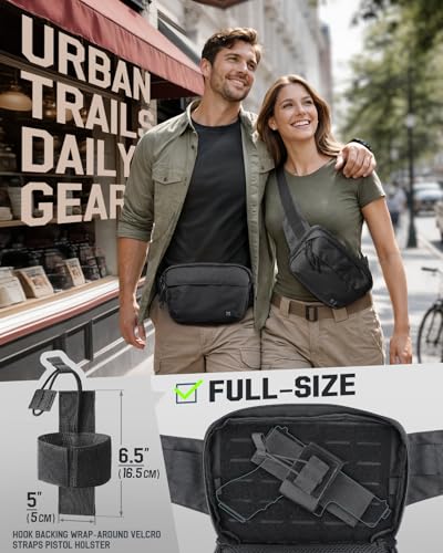 Tactical CCW Fanny Pack for EDC Gear - color: Black