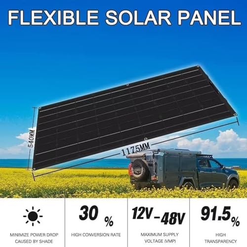 1000 Watt Solar Panel Kit, with Inverter & Charge Controller(40A) 2pcs 500 Watt Flexible Monocrystalline Solar Panel kit Photovoltaic Module for 12-48V Battery Charging Car Battery Camper RV - color: Pitch-black