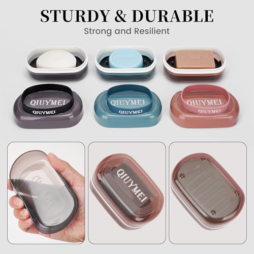 Travel Soap Box,soap Bar Holder Dish Container Case with Soap Bag & Silicone Band,Strong Sealing Leak Proof Portable,Best for Bathroom/Camping/Gym/Business Trip (White) - color: White