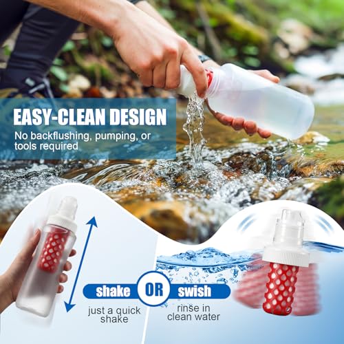 Yerliker 2 Pack Water Filter Replacement Cartridge Compatible with Katadyn BeFree 42mm Openings Wide-Mouth Portable Purifier for Hiking Camping Travel Water Filtration Stamina Sports