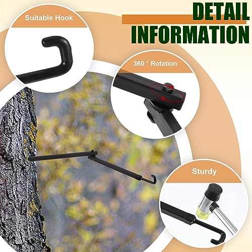 Sadnyy 3/6/8 Pcs Tree Stand Bow Hanger 23 Inch Hunting Accessories for Archery Tree Stand Hunting Bow Holder Multi Purpose for Outdoors Sports - color: Black