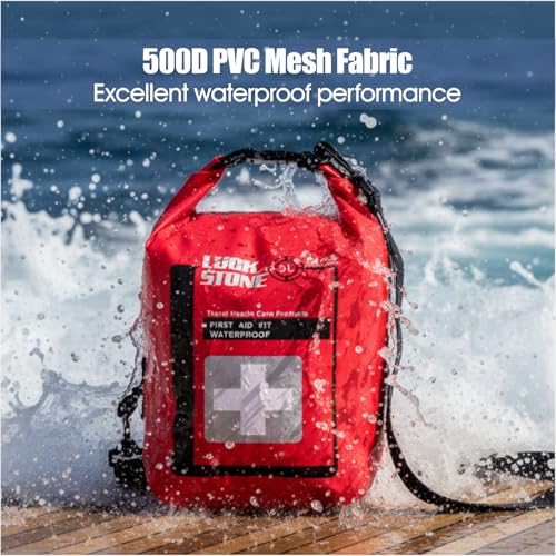 Waterproof First Aid Dry Bag Empty, Roll Top Emergency Storage Bag for Boat Kayak Travel, Portable Clinic Organizer (5, Liters)