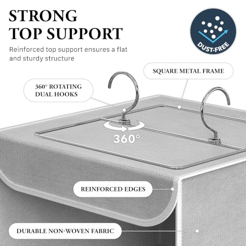 Simple Houseware 3 Shelf Hanging Closet Organizer, Gray - color: Grey
