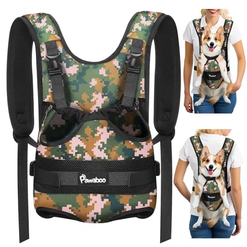 Pawaboo Pet Front Carrier Backpacks for Small Medium Dogs - color: AA-Camo, style: Extra Large (Pack of 1)